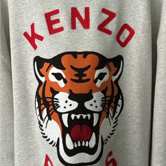 Kenzo Gray Tiger Graphic Sweatshirt